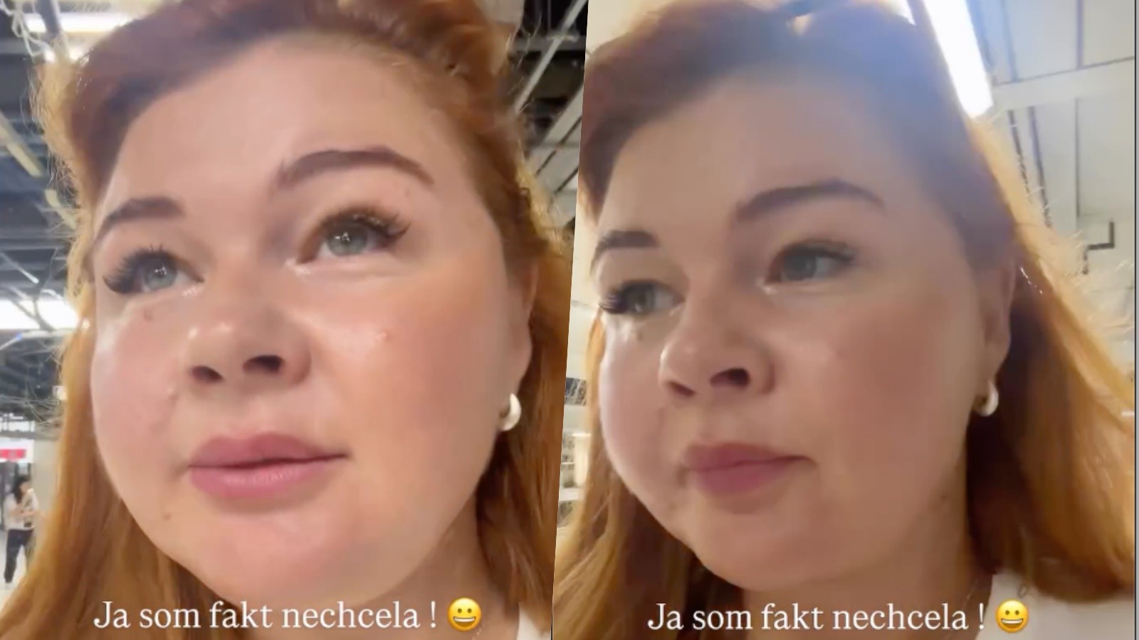 Evelyn chcela byť vo vlaku milá.