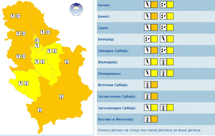 Popaljen žuti i narandžasti metoalarm u Srbiji 8 jula