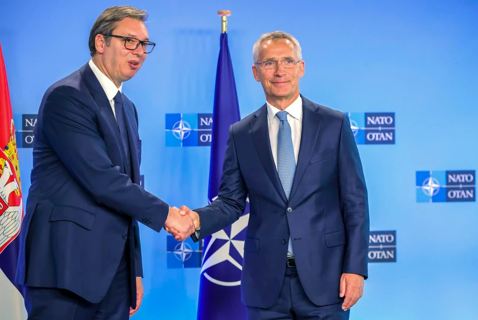 Aleksandar Vučić i Jens Stoltenberg