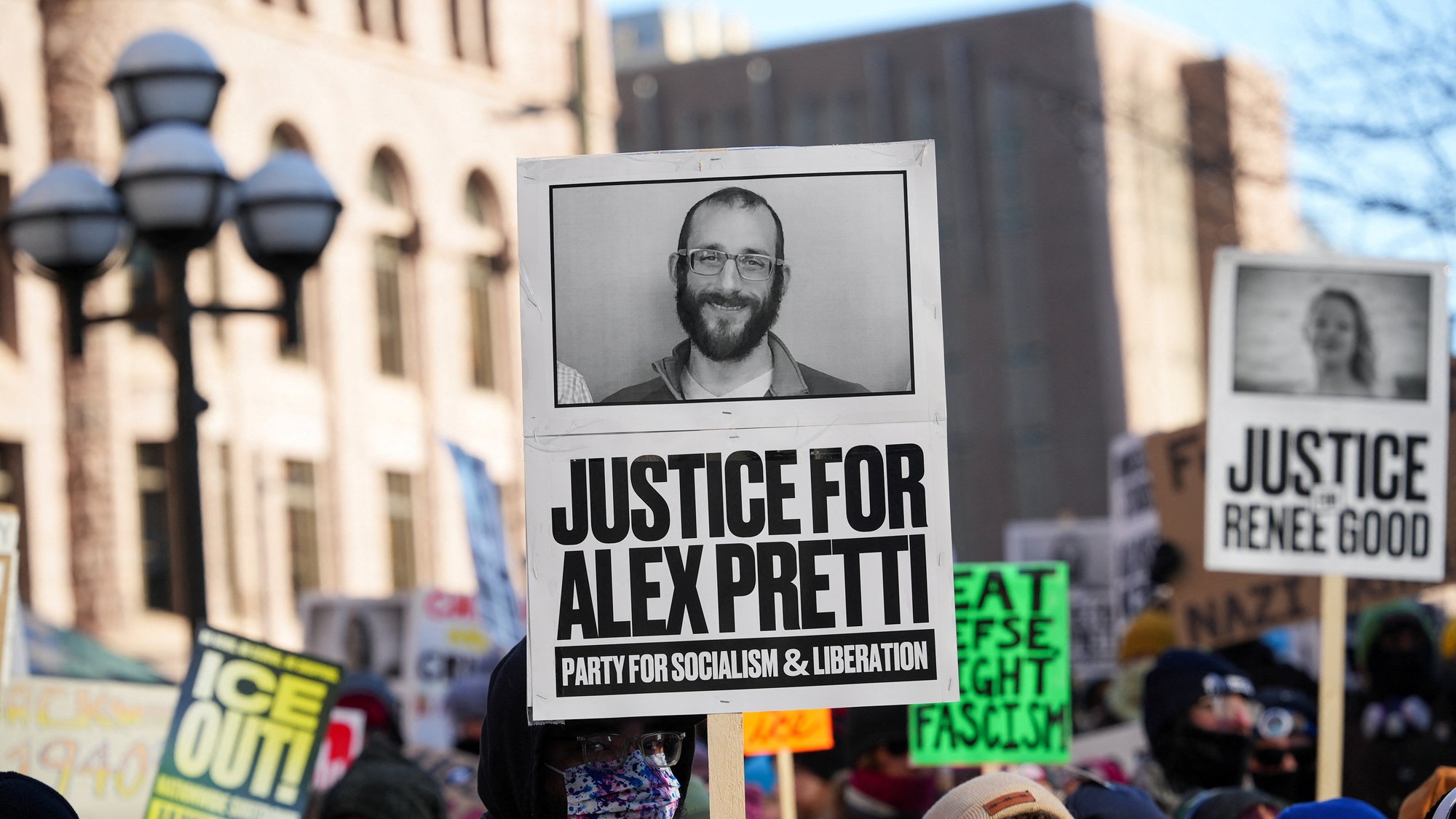 Protesty proti zásahu imigračných agentov v Minneapolise.