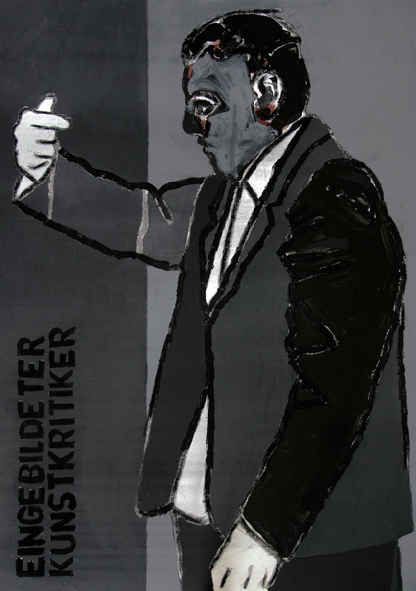 Eingebildeter Kunstkritiker, 2017, ulje-akrilik-pigment na platnu, 100x70