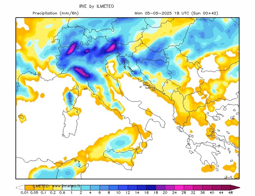 Kiša u ponedeljak u 18 sati