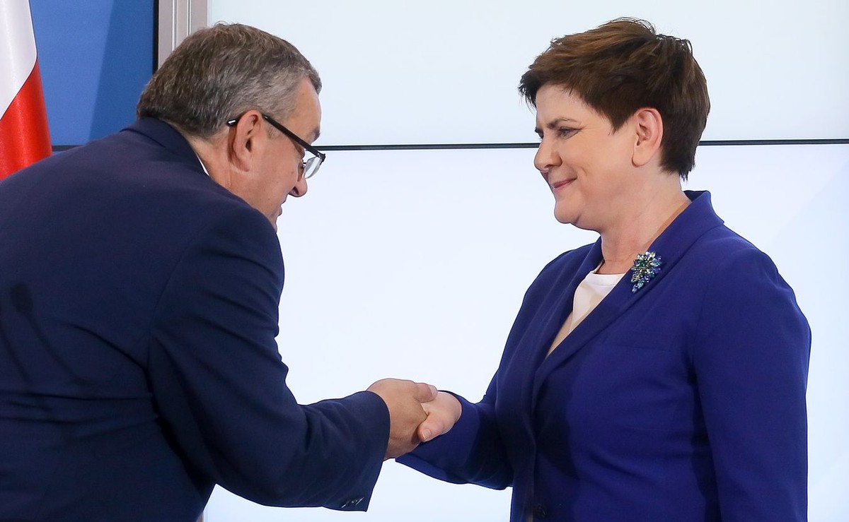 Andrzej Adamczyk i Beata Szydło