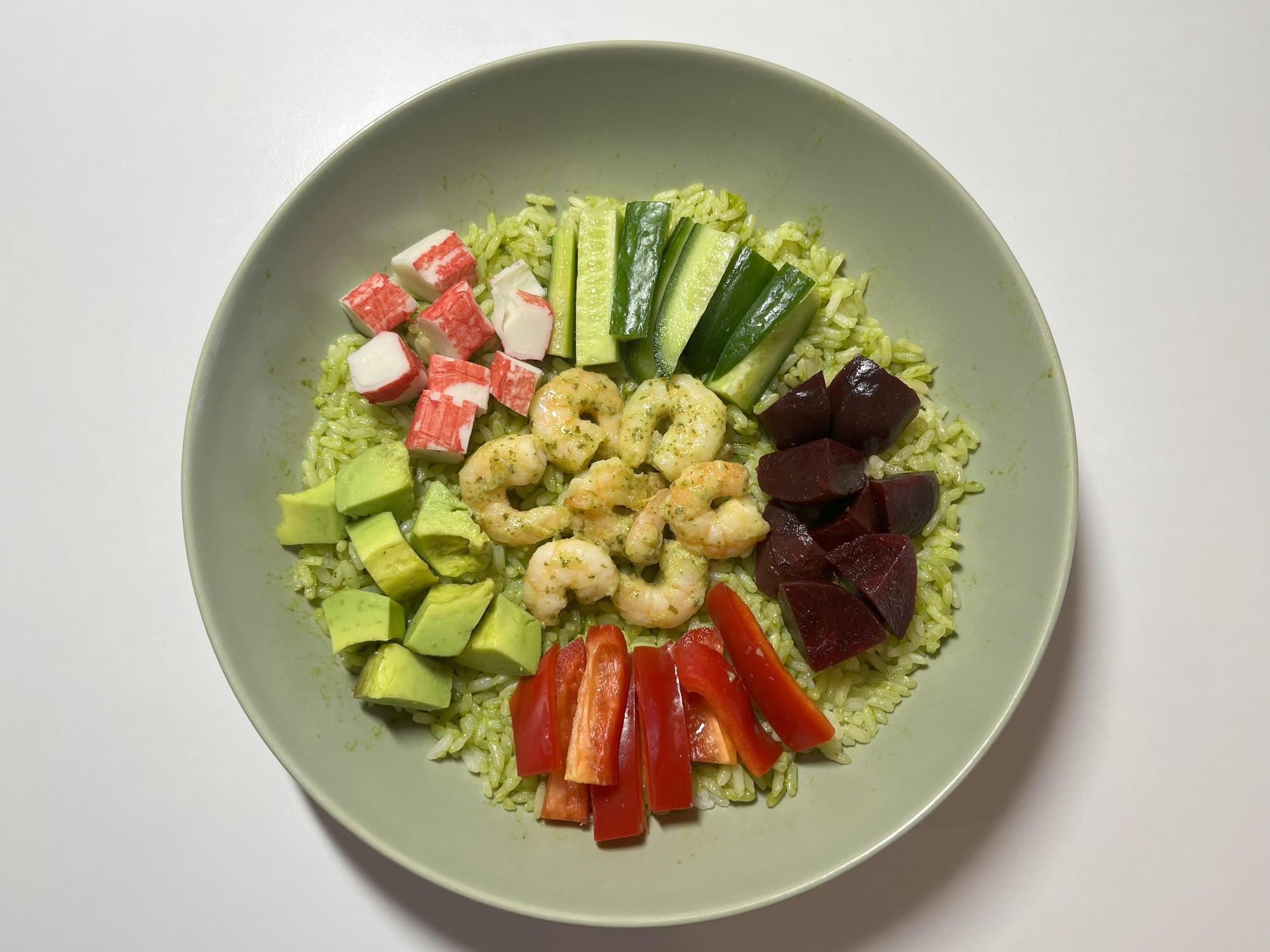 Jarná poké bowl s medvedím cesnakom a krevetami: Krok 7