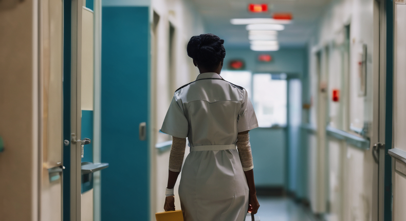 A nurse inside a hospital