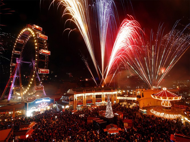 Sylwestrowe fajerwerki nad Wiedniem