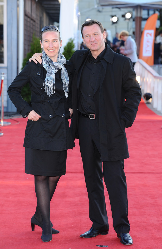 Robert Więckiewicz z żoną w Gdyni