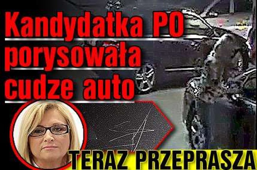 Kandydatka PO porysowała cudze auto. Teraz przeprasza!