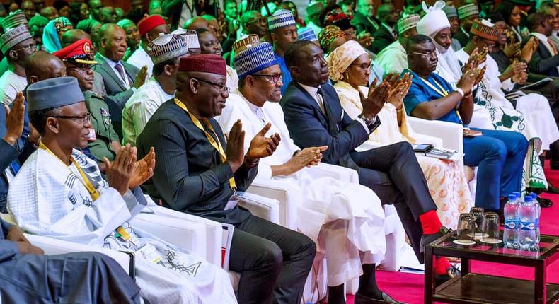 President Muhammadu Buhari and other officials at the 25th Nigerian Economic Summit