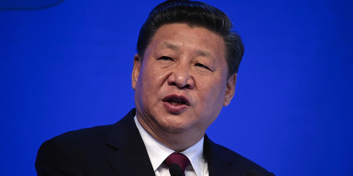 Prezydent Chin Xi Jinping w trakcie wystąpienia na Światowym Forum Ekonomicznym w Davos