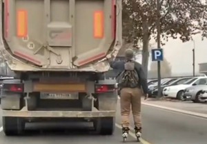 Voznja rolera uz kamion