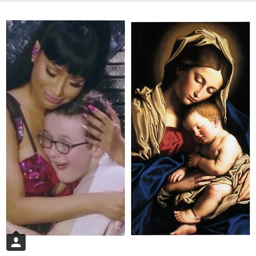 Nicki Minaj jak Madonna z dzieciątkiem