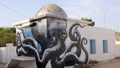 Street art project 'Djerbahood' in Erriadh