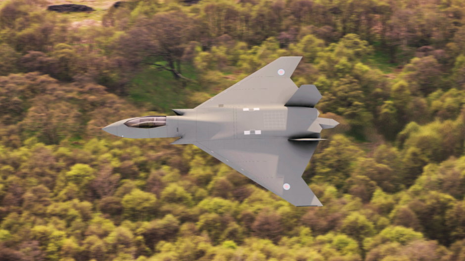 Wizualizacja przyszłego brytyjskiego myśliwca szóstej generacji Tempest, pokazana w grudniu 2020 r. 
