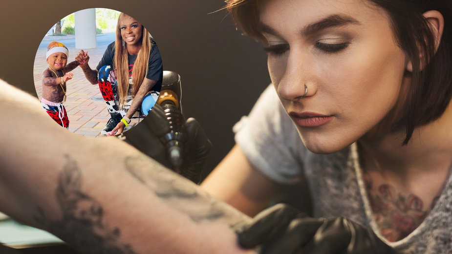 Kobieta skrytykowana za robienie tatuaże rocznemu dziecku (fot. instagram.com/@nuggetworld561)