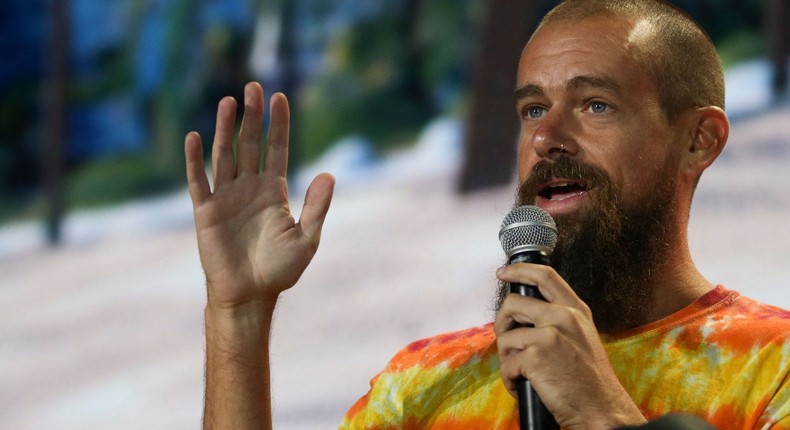  Jack Dorsey onstage at a bitcoin convention on June 4 in Miami.Joe Raedle/Getty Images