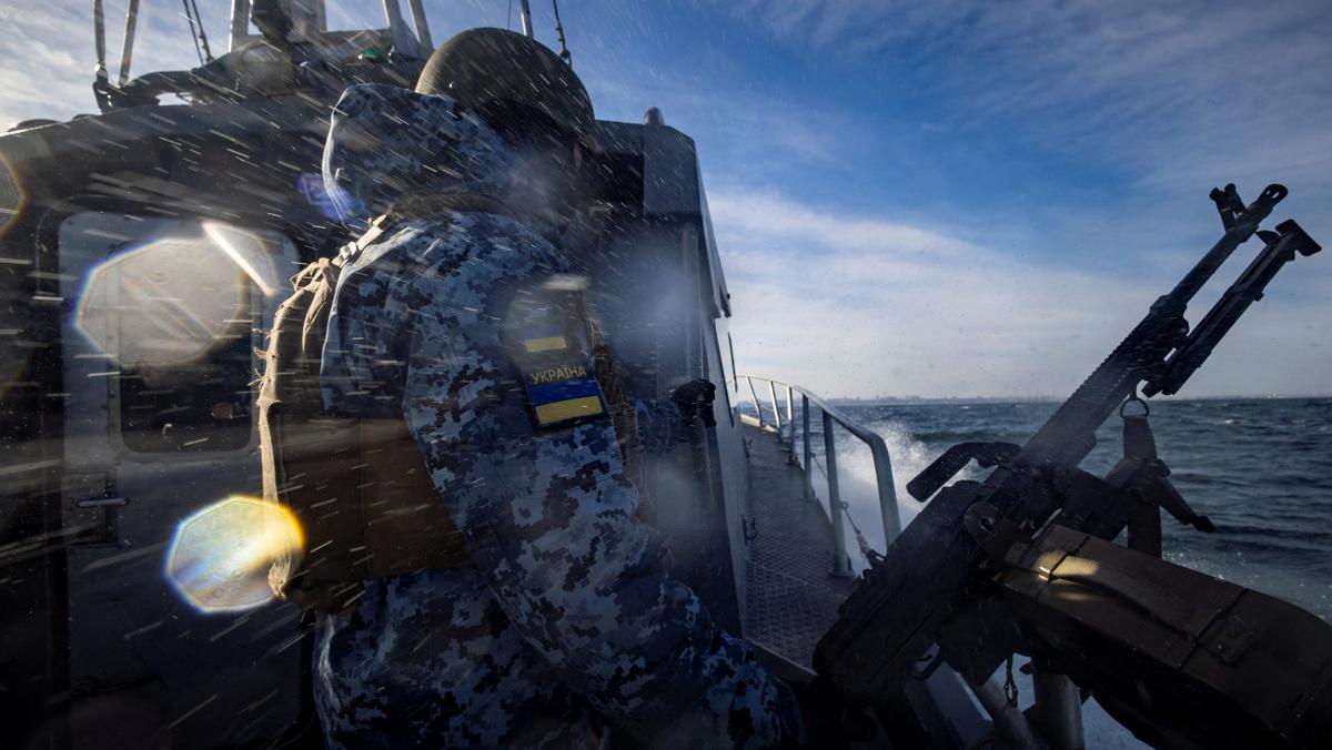 Ukraiński żołnierz na Morzu Czarnym