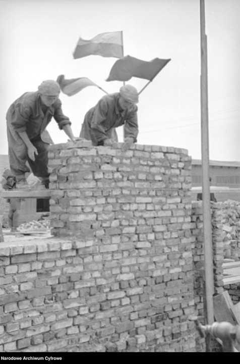 Budowa zakładów przemysłowych i osiedla mieszkaniowego Nowa Huta  - rok 1950