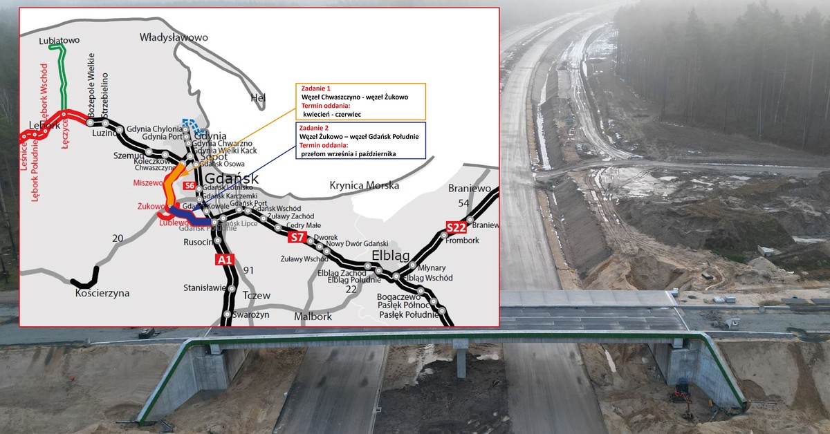 Niedługo Trójmiasto odetchnie z ulgą. Drugi odcinek Obwodnicy Metropolitalnej jest na ukończeniu. Kiedy będzie gotowy? [WIDEO]