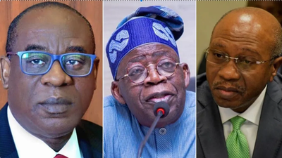 Folashodun Shonubi, Bola Tinubu and Godwin Emefiele [Intel Region]
