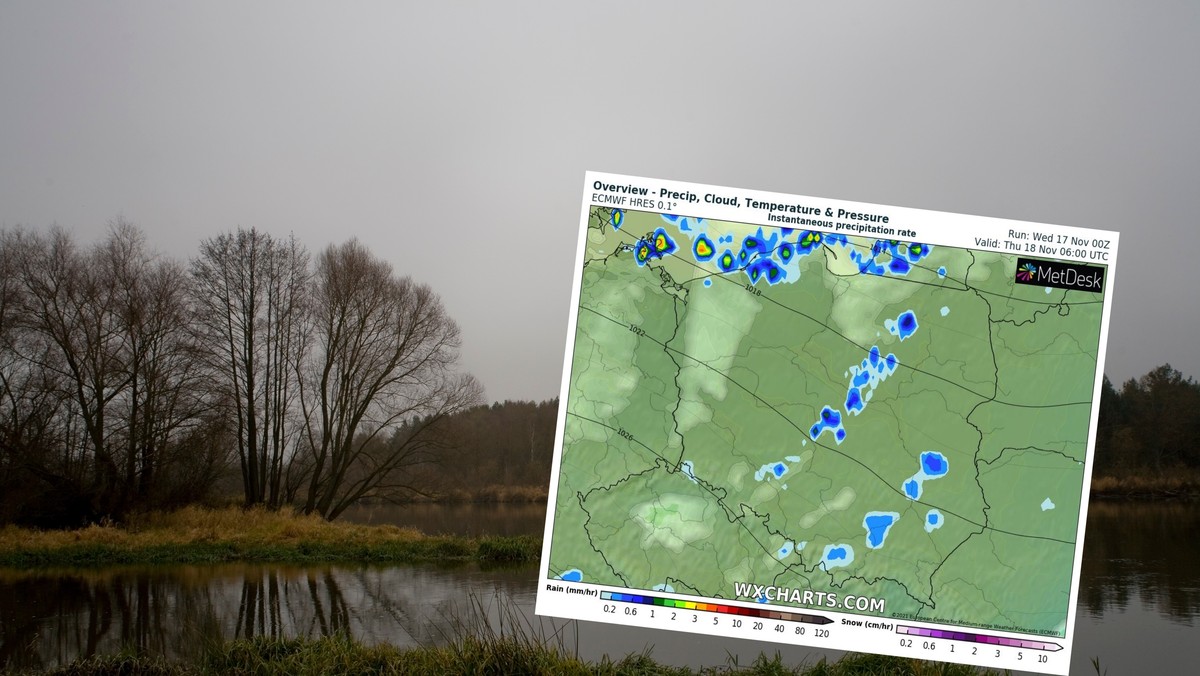 Prognoza pogody na środę, 17 listopada. Jest szansa na słońce