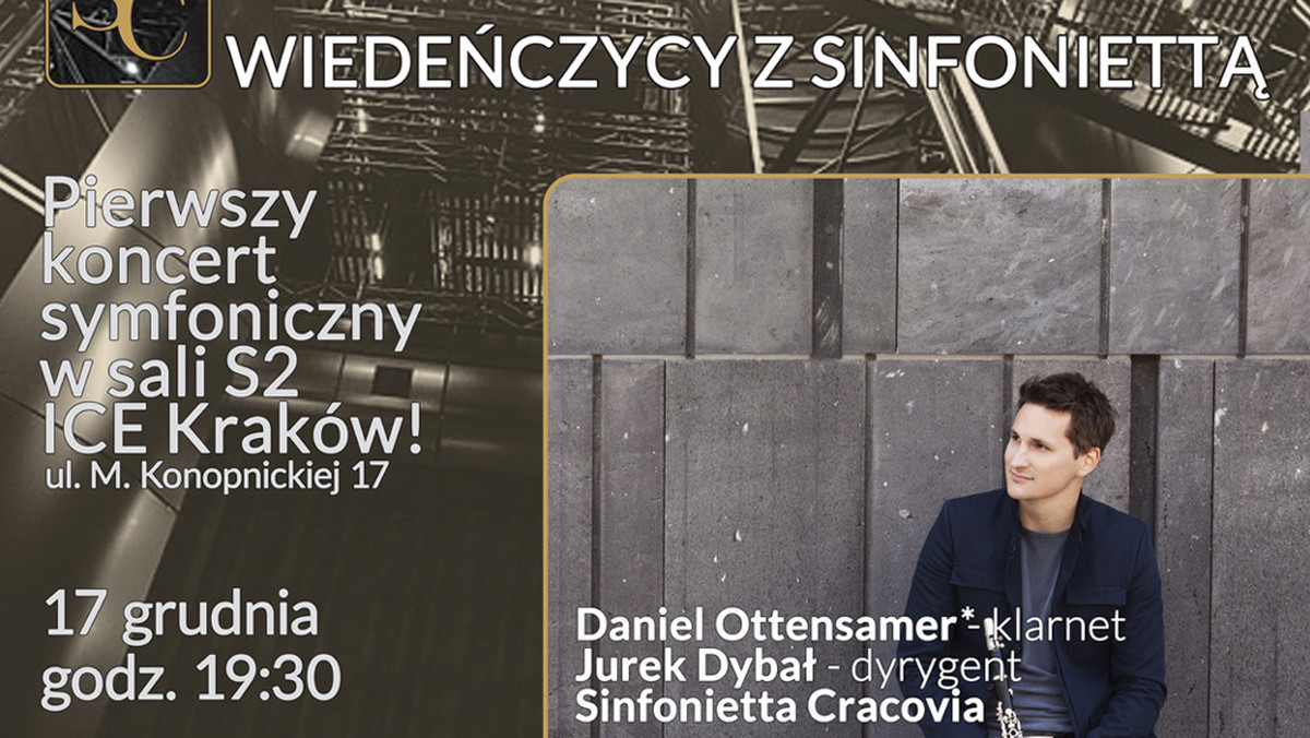 W dniu 17 grudnia Centrum Kongresowe wypełni się przebojami klasyki wiedeńskiej! Pierwszym symfonicznym koncertem, który zabrzmi w Sali Teatralnej ICE Kraków, będzie przedświąteczny występ Sinfonietty Cracovii. Wydarzenie zainauguruje nowy cykl "Wiedeńczycy z Sinfoniettą". Współorganizatorami wydarzenia są: Miasto Kraków, Sinfonietta Cracovia oraz Krakowskie Biuro Festiwalowe.
