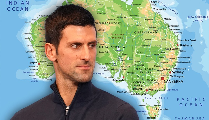 novak djokovic mapa australije RAS Tanjug dragan kujundzic Shutterstock