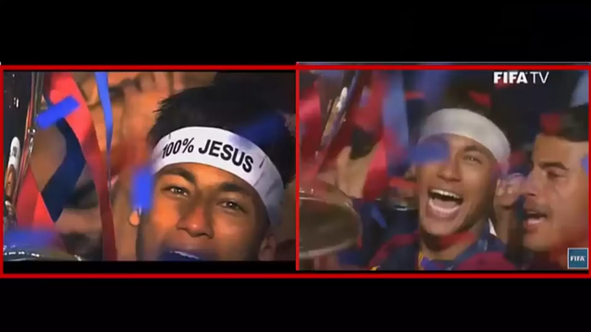 Kontrowersje podczas gali wręczenia Złotej Piłki. Z opaski Neymara usunięto napis "100% Jesus"
