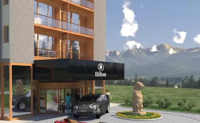Hotel prezentuje się pokracznie, jak model terenowego Bentleya na widoczny zdjęciu 