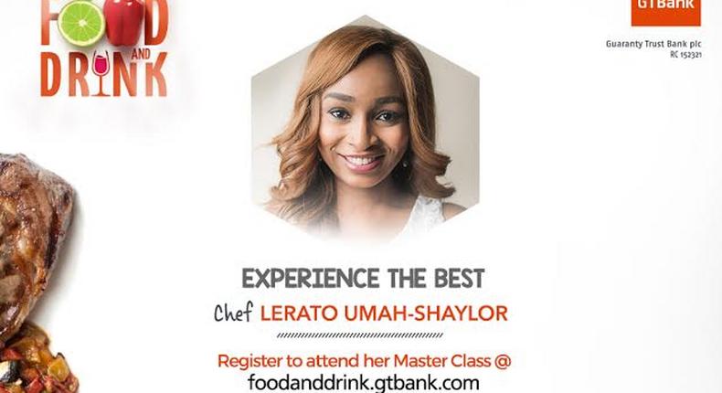 Lerato Umah-Shaylor to host a Masterclass at the 2017 GTBank Food and Drink Fair