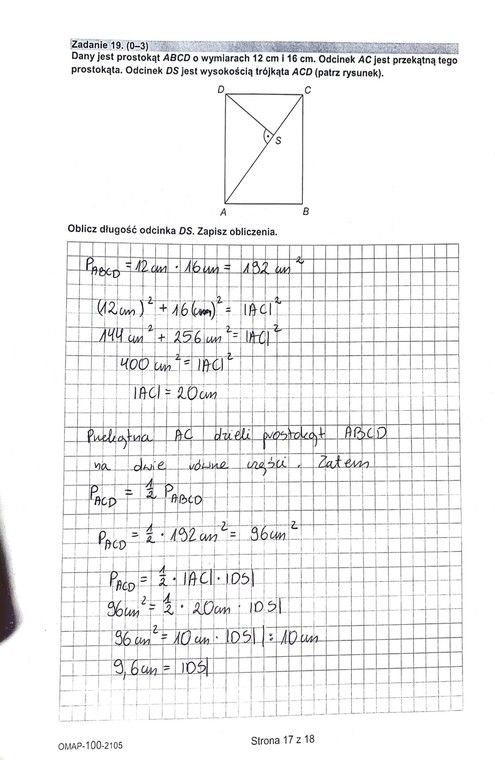 Egzamin ośmioklasisty. Zadanie 19