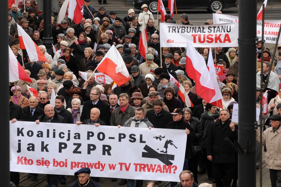 Manifestacja zwolenników TV Trwam