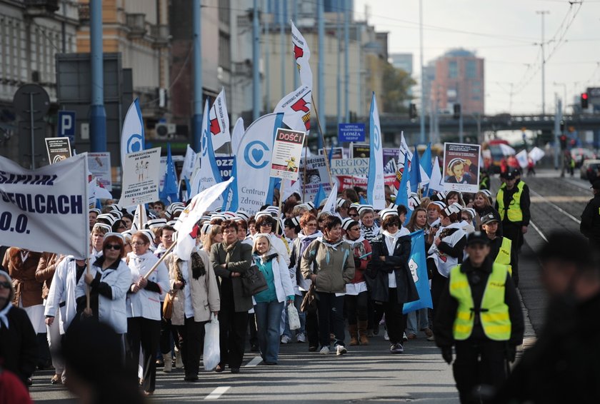 Manifestacja związkowców