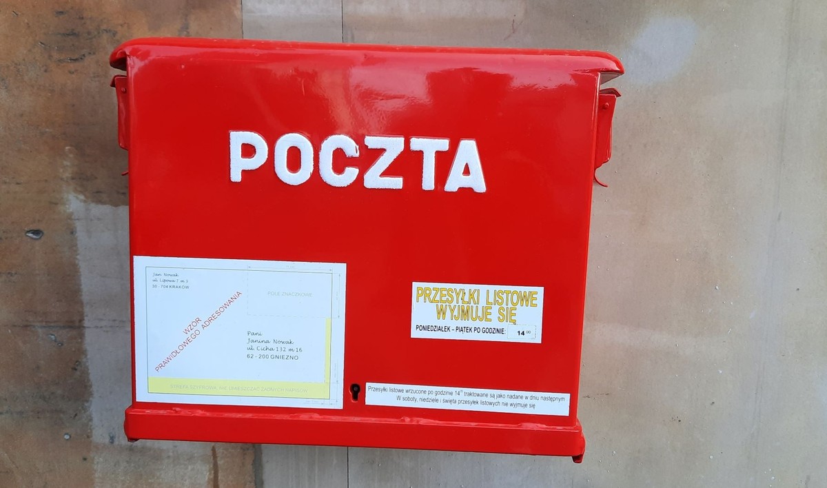 poczta, skrzynka pocztowa, kod pocztowy, Poczta Polska SA