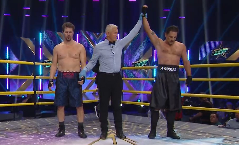 Árpa Attila vallomása a bokszmeccsről fotó: RTL
