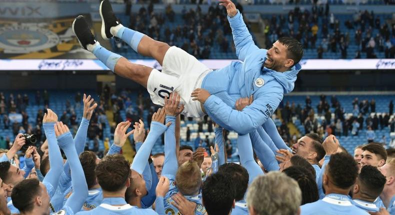 Sergio Aguero scored 260 goals for Man City, winning five Premier League titles