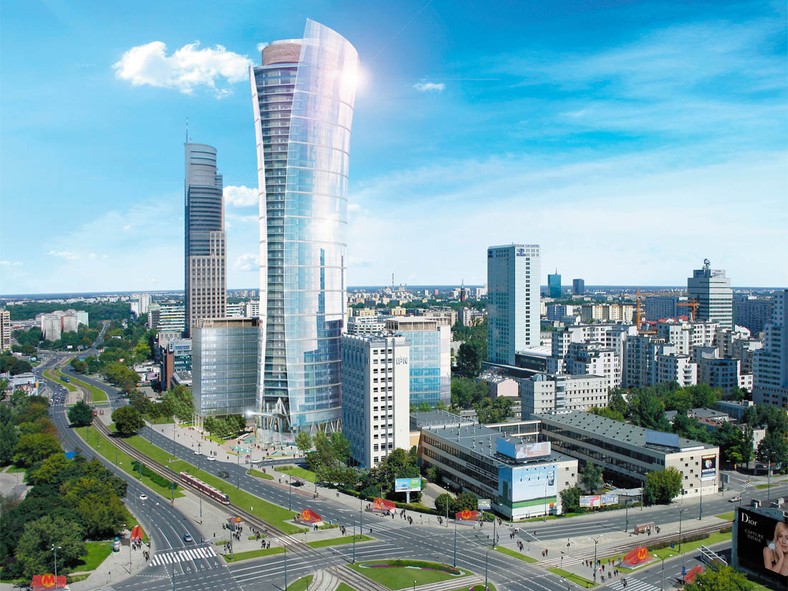 Wizualizacja Warsaw Spire fot. Ghelamco