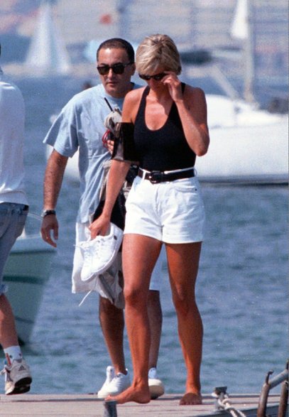 Księżna Diana i Dodi Al-Fayed w St. Tropez 22 sierpnia 1997 r.