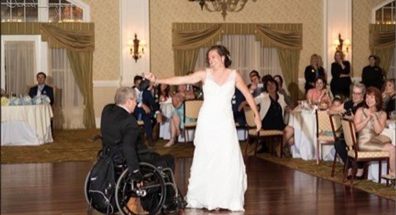 The bride had just one request after she got engaged, a father-daughter dance