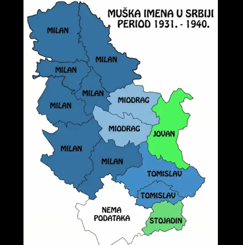 Popularna muška imena u 1930.