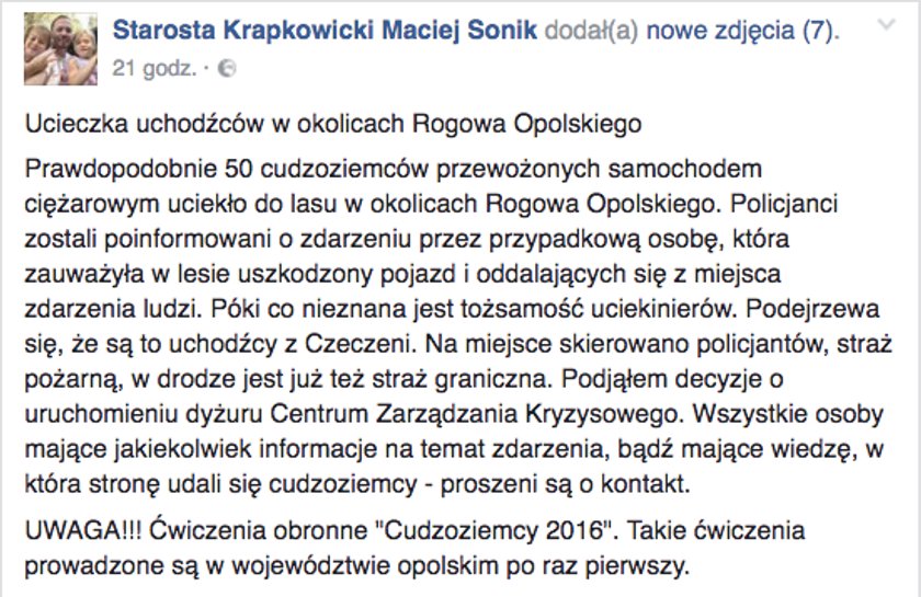 Kazali uczniom udawać uchodźców. Ganiali po lesie jak przestępców