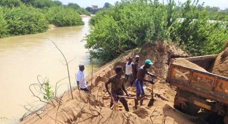 The Nawuni river in the Northern part of Ghana