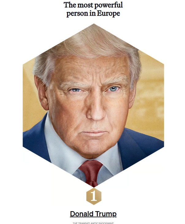 Trump na czele Europy - źródło Politico