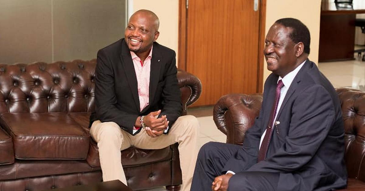 Moses Kuria and Raila Odinga