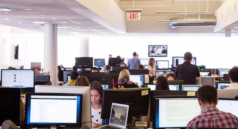 I've always considered myself an introvert. Pictured, the Business Insider newsroom.