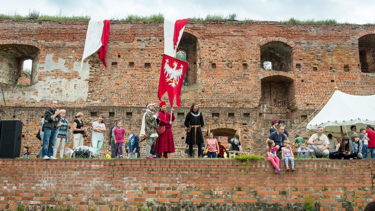 Z tysięcy małych cegiełek torunianie budowali replikę Zamku Dybów. Była to jedna z atrakcji odbywającej się w ruinach zamku imprezy z cyklu "Toruń i Wisła, wspólny rejs przez wieki".