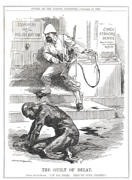 Brytyjska ilustracja przeciwko belgijskim zbrodniom w Kongo, 1909 r.