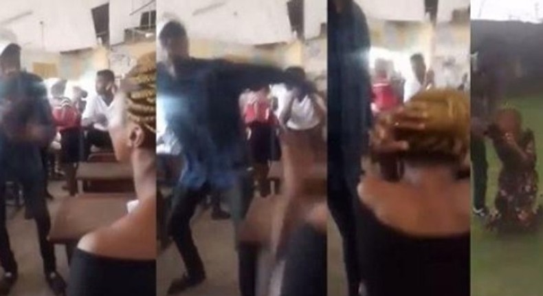 “Jane, pay me back my 20k – Man beats up university lover who dumped him after paying her fees (video)