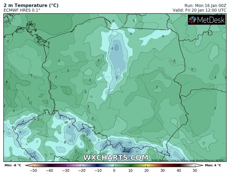 Temperatura coraz częściej spadać ma w dzień w okolice 0 st. C.