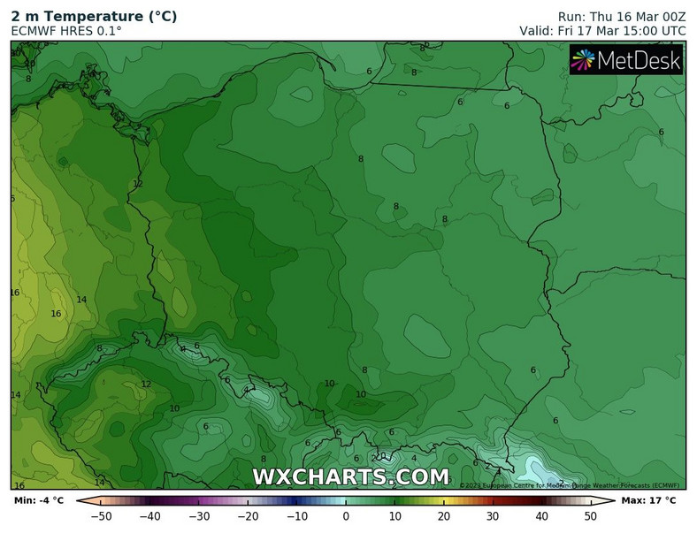 Od zachodu zacznie wlewać się bardzo ciepłe powietrze